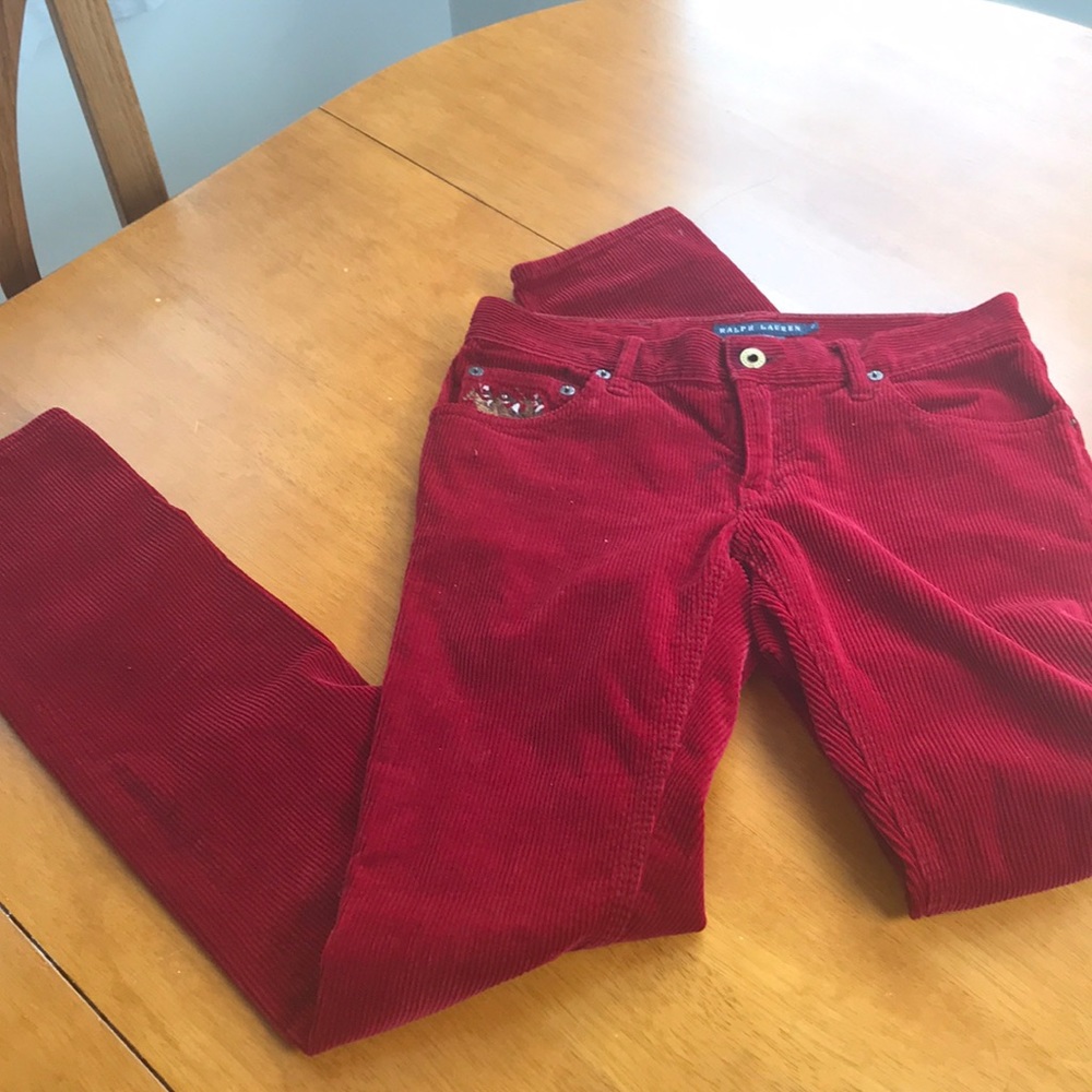 Ralph Lauren Classic Red Corduroy Skinny